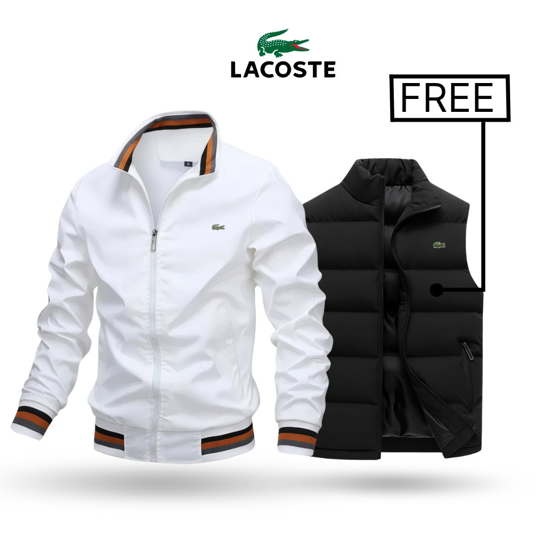 Premium men jacket and vest set green limited edition streetwear outfit