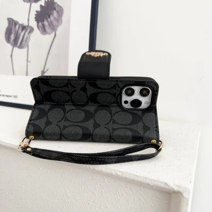 Leather Flip iPhone Case  With Card Holder