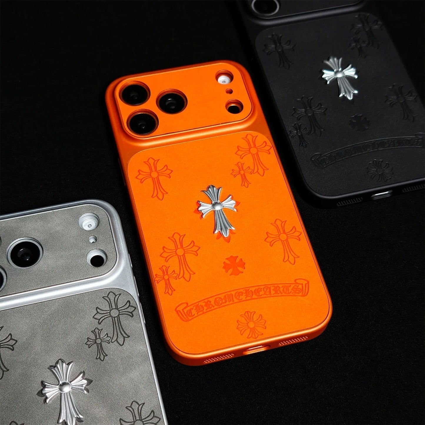 CR Hearts Cross Pendant iPhone Case – Protective Fashion Case
