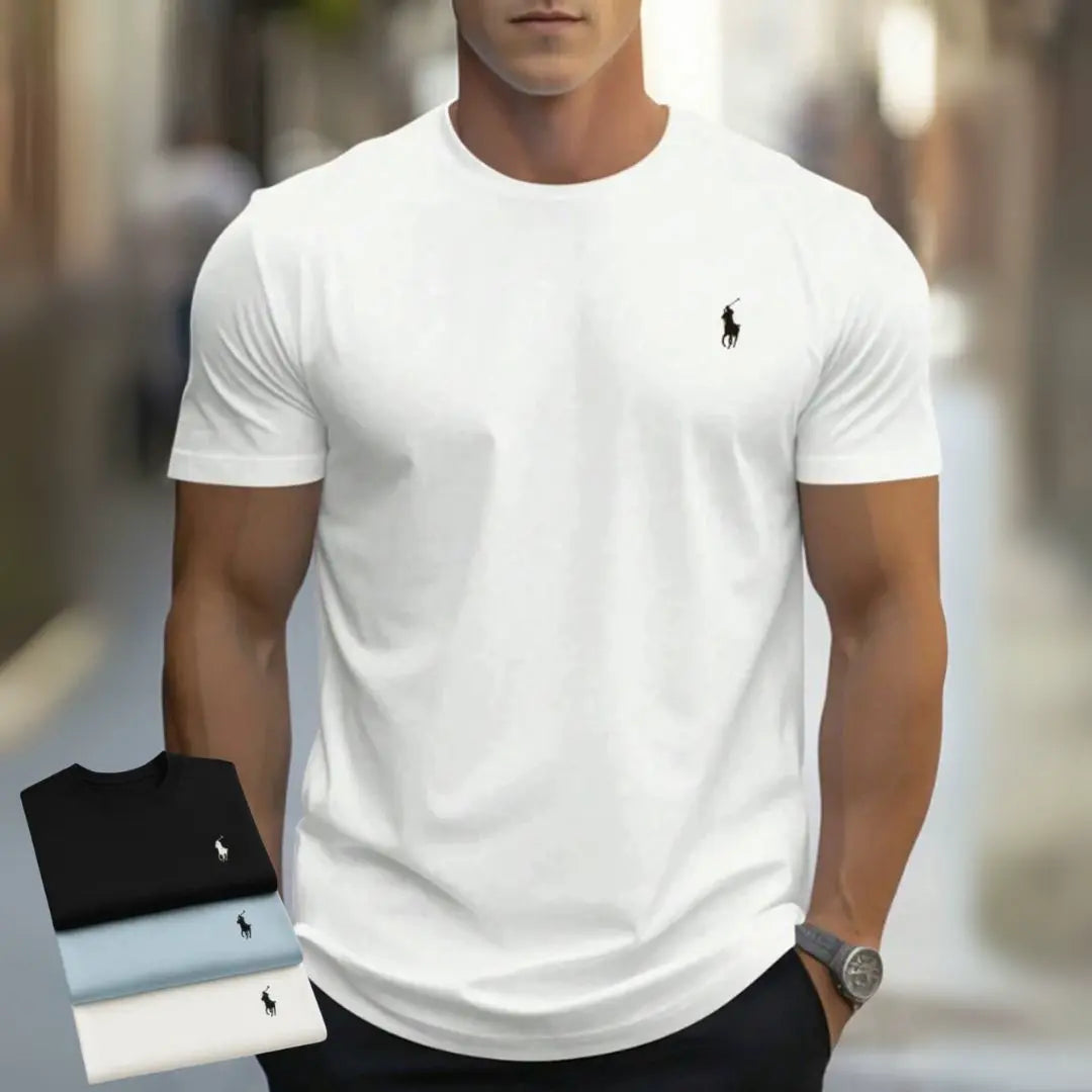 Premium mens 3 pack t-shirts essential cotton basics multi color set