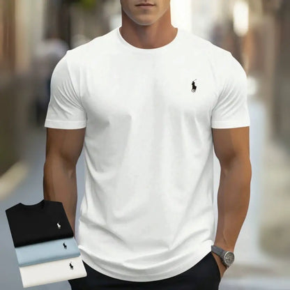 Premium mens 3 pack t-shirts essential cotton basics multi color set