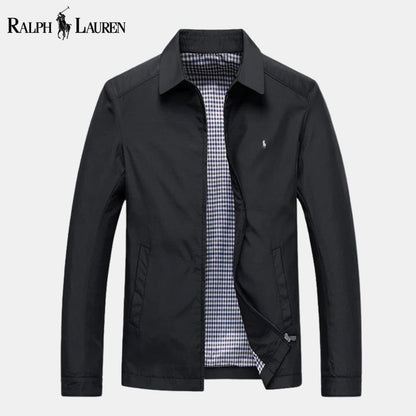 RL classic essential lightweight jacket black slim fit Harrington style mens